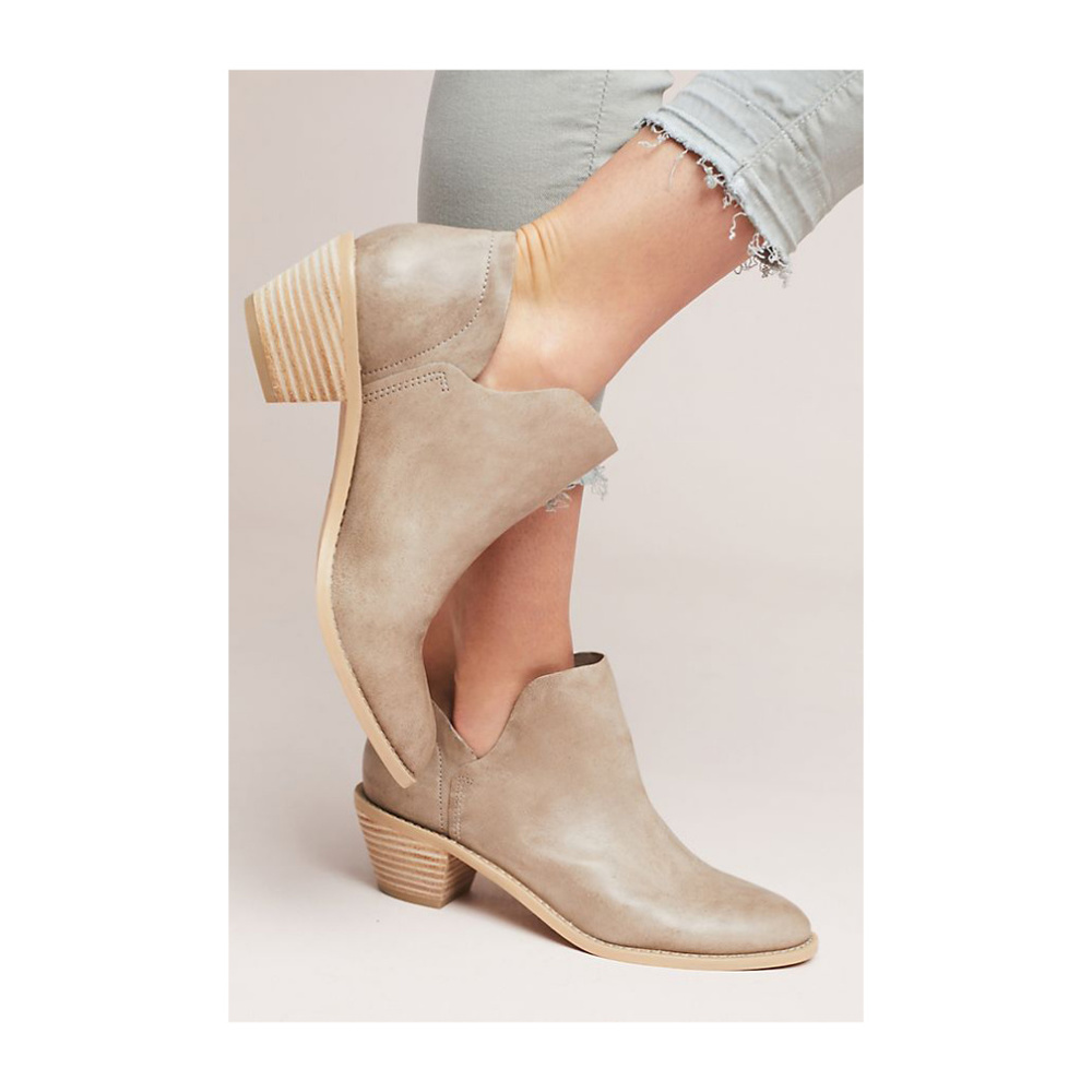 Anthropologie KELSI DAGGER Kenmare Light Tan Brown Ankle Booties Shoes 5.5 7